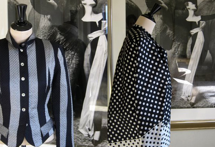 Geoffrey Beene striped and dotted jackets