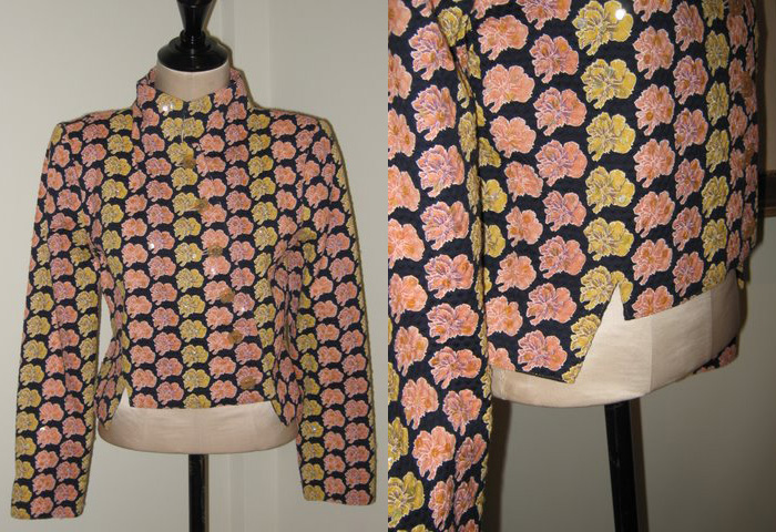 Geoffrey Beene orchid print bolero